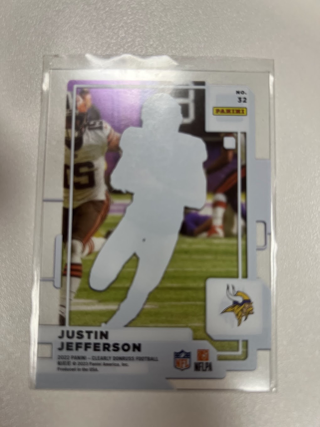 2022 Panini Clearly Donruss Football Justin Jefferson Minnesota Vikings #32 NFL Card