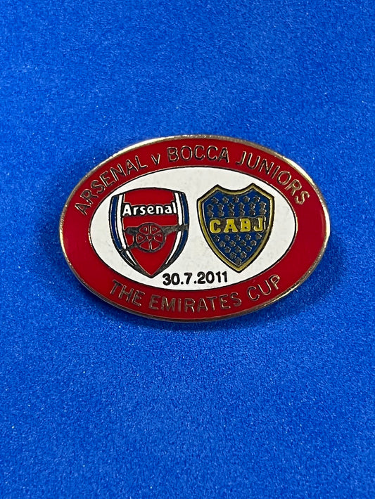 Arsenal vs Bocca Juniors - The Emirates Cup 30.7.2011 - Pin Badge