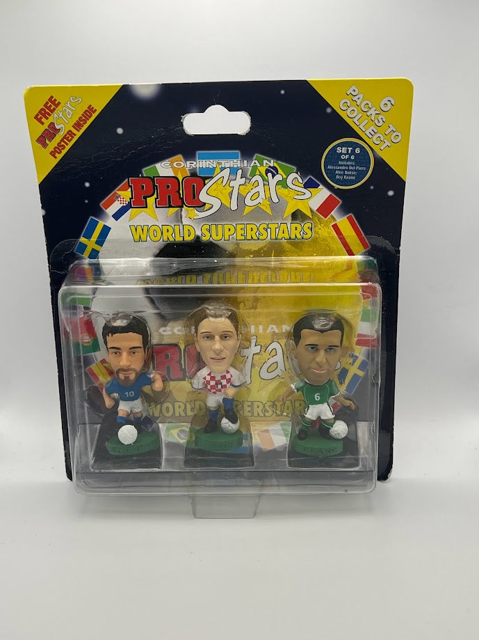 World Superstars Multi Pack -  3 Pack - Corinthian ProStars Football Figures - Set 6 of 6