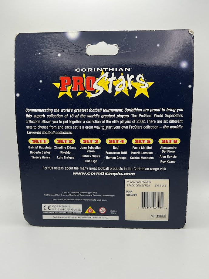 World Superstars Multi Pack -  3 Pack - Corinthian ProStars Football Figures - Set 6 of 6