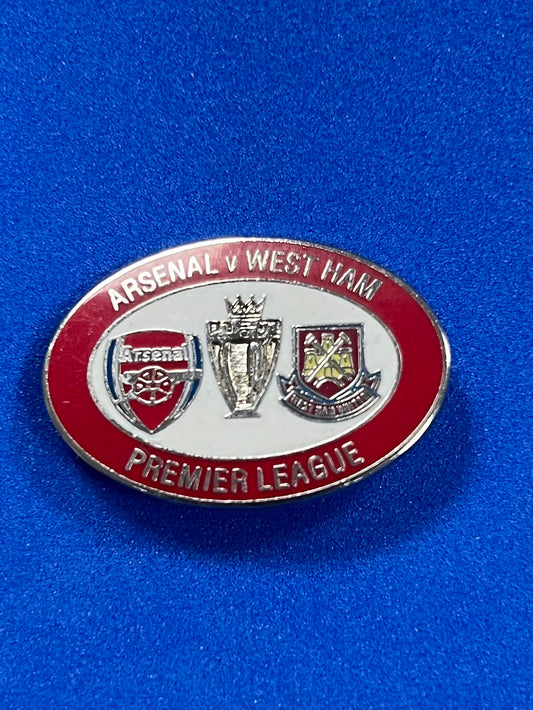 Arsenal vs West Ham United - Premier League - Pin Badge