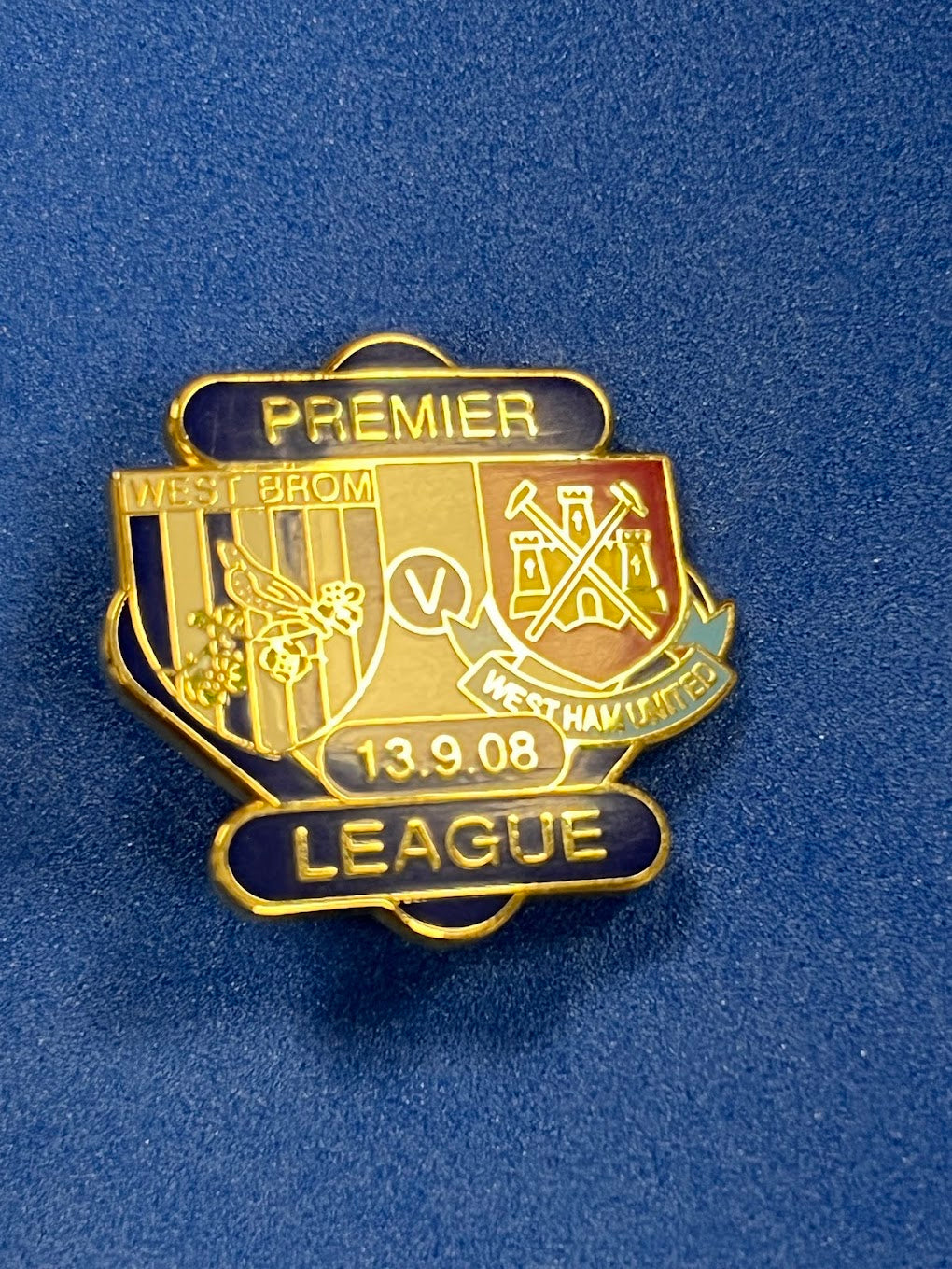 West Bromwich Albion vs West Ham United - Premier League 13.9.08 - Pin Badge