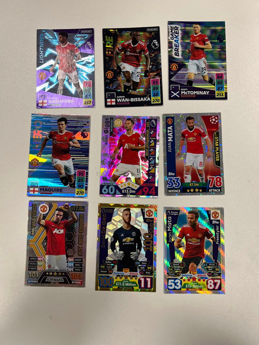 9x Manchester United - Foil / Shiny Special Football Cards