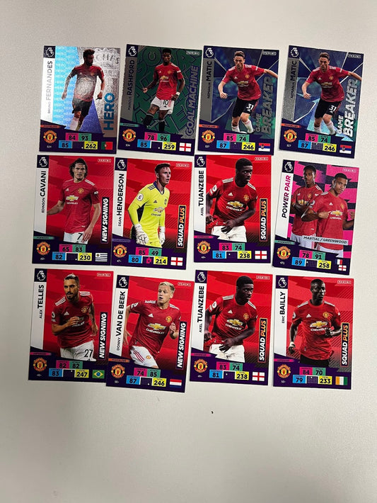 12x Manchester United - Panini Adrenalyn 2020/21 Football Cards