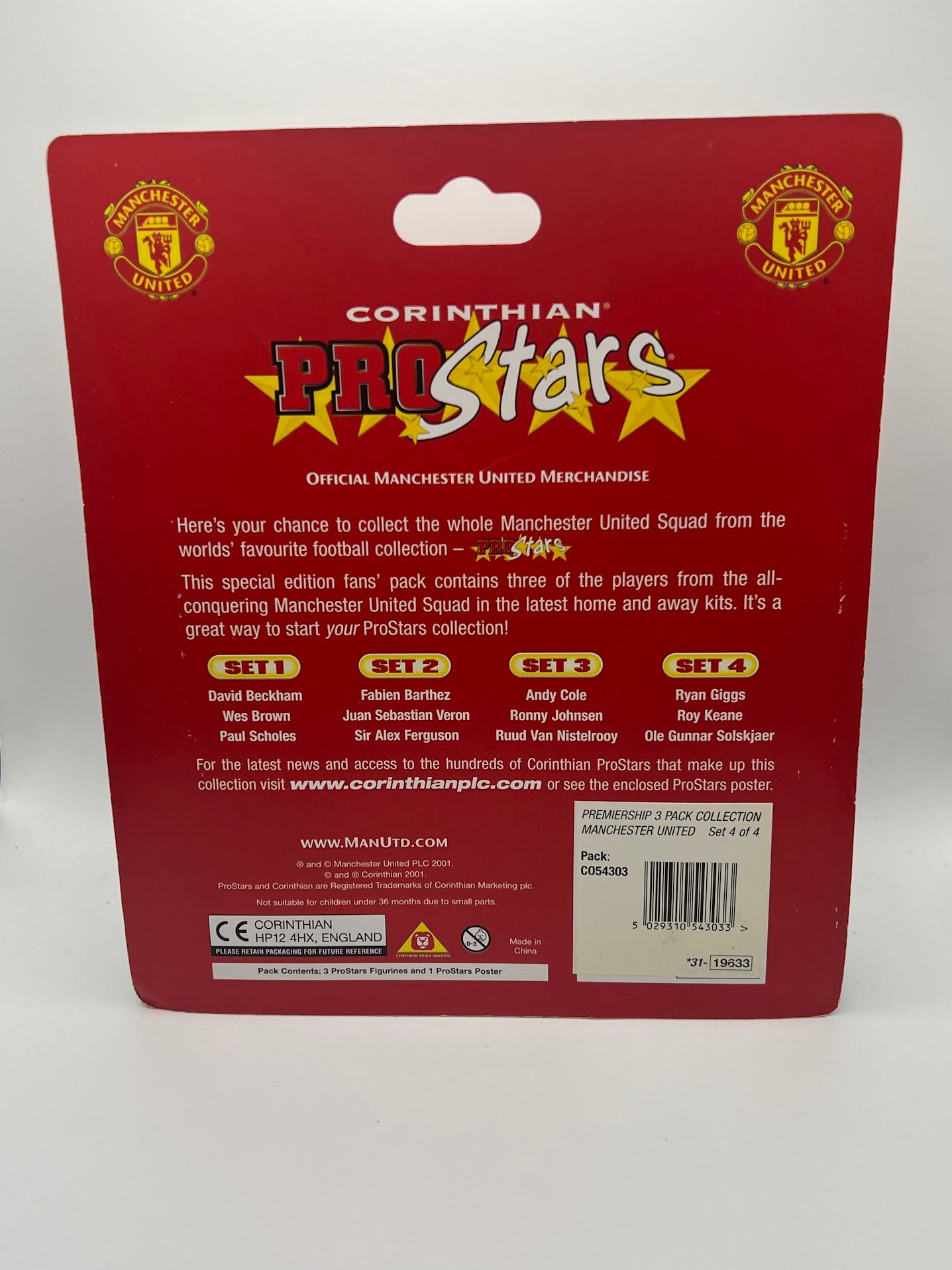 Manchester United Multi Pack -  3 Pack 1 Manchester United Corinthian Football Figures - Set 4 of 4