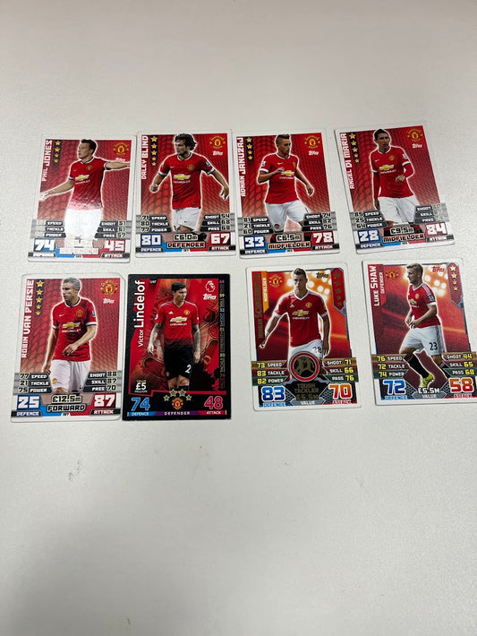 8x Manchester United - Topps Match Attax Football Cards