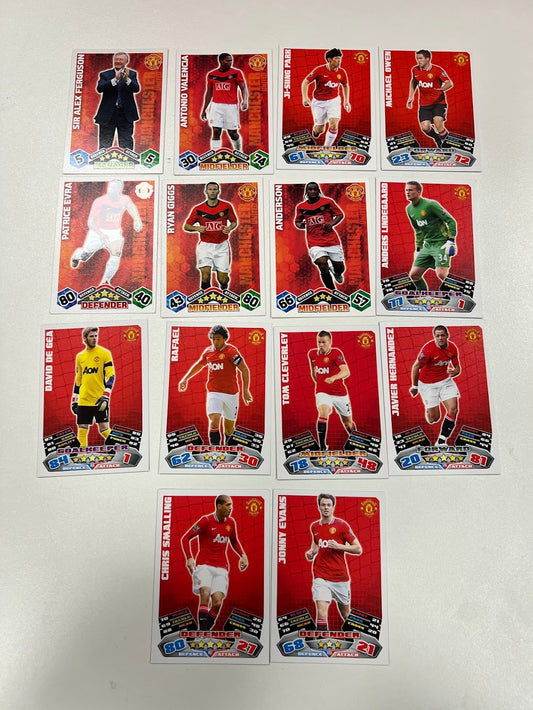 14x Manchester United - Topps Match Attax Cards