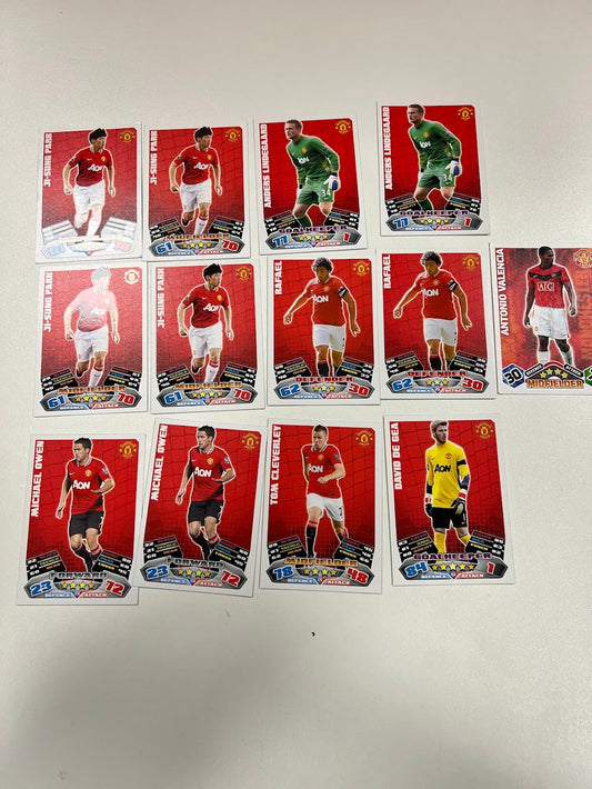 13x Manchester United - Topps Match Attax Cards