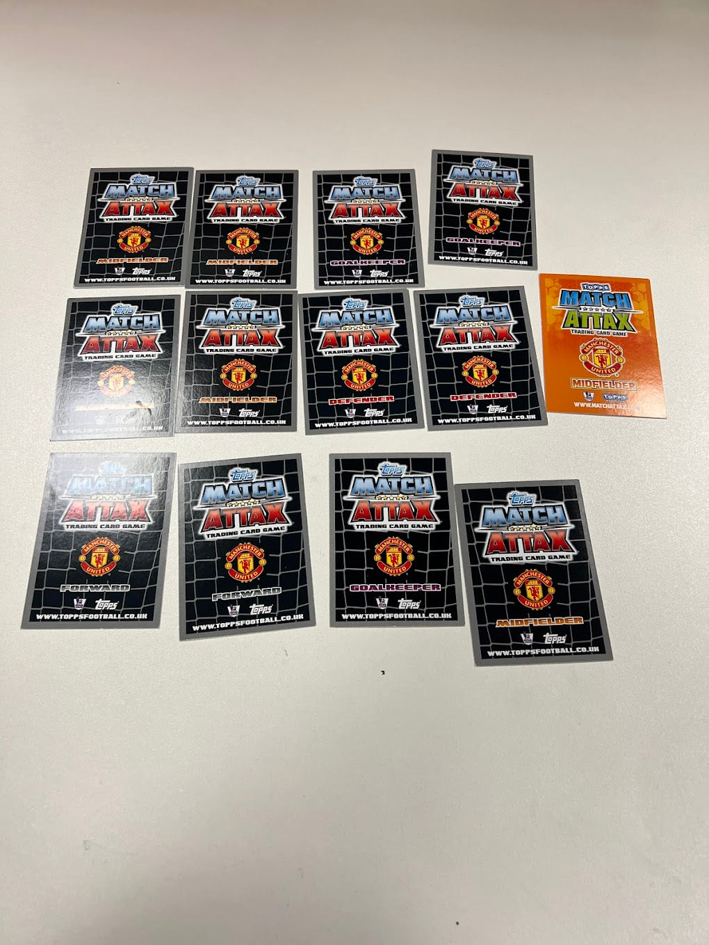 13x Manchester United - Topps Match Attax Cards