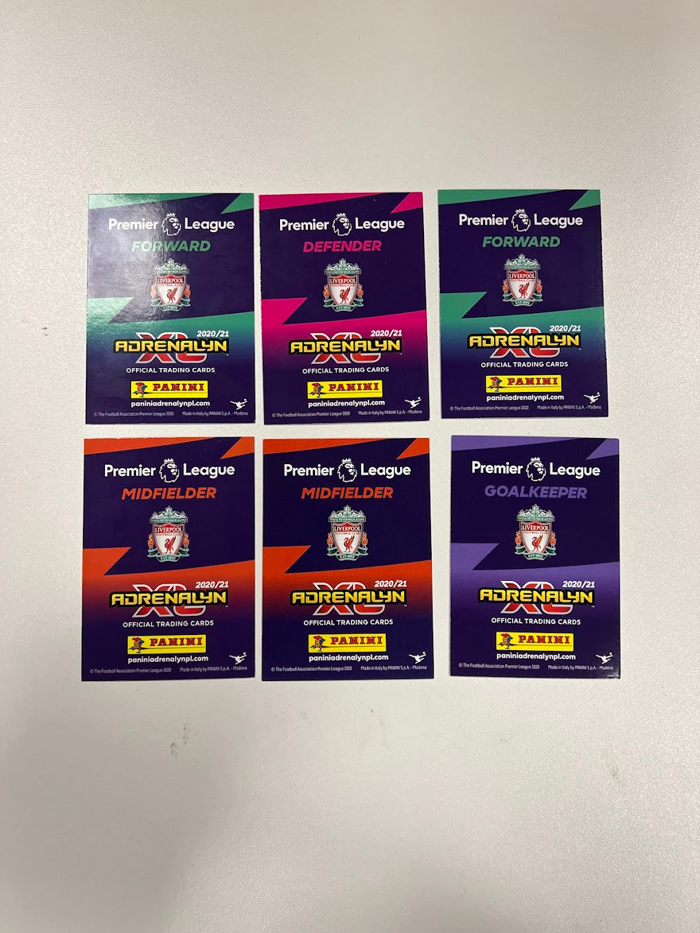 6x Liverpool - Panini Adrenalyn XL Premier League Cards 2020/21