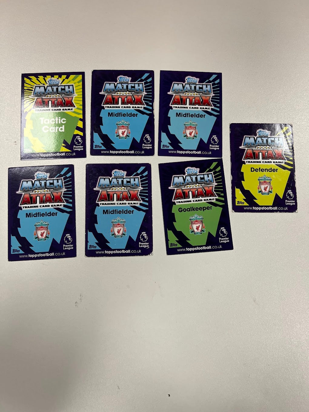 7x Liverpool - Topps Match Attax Football Cards