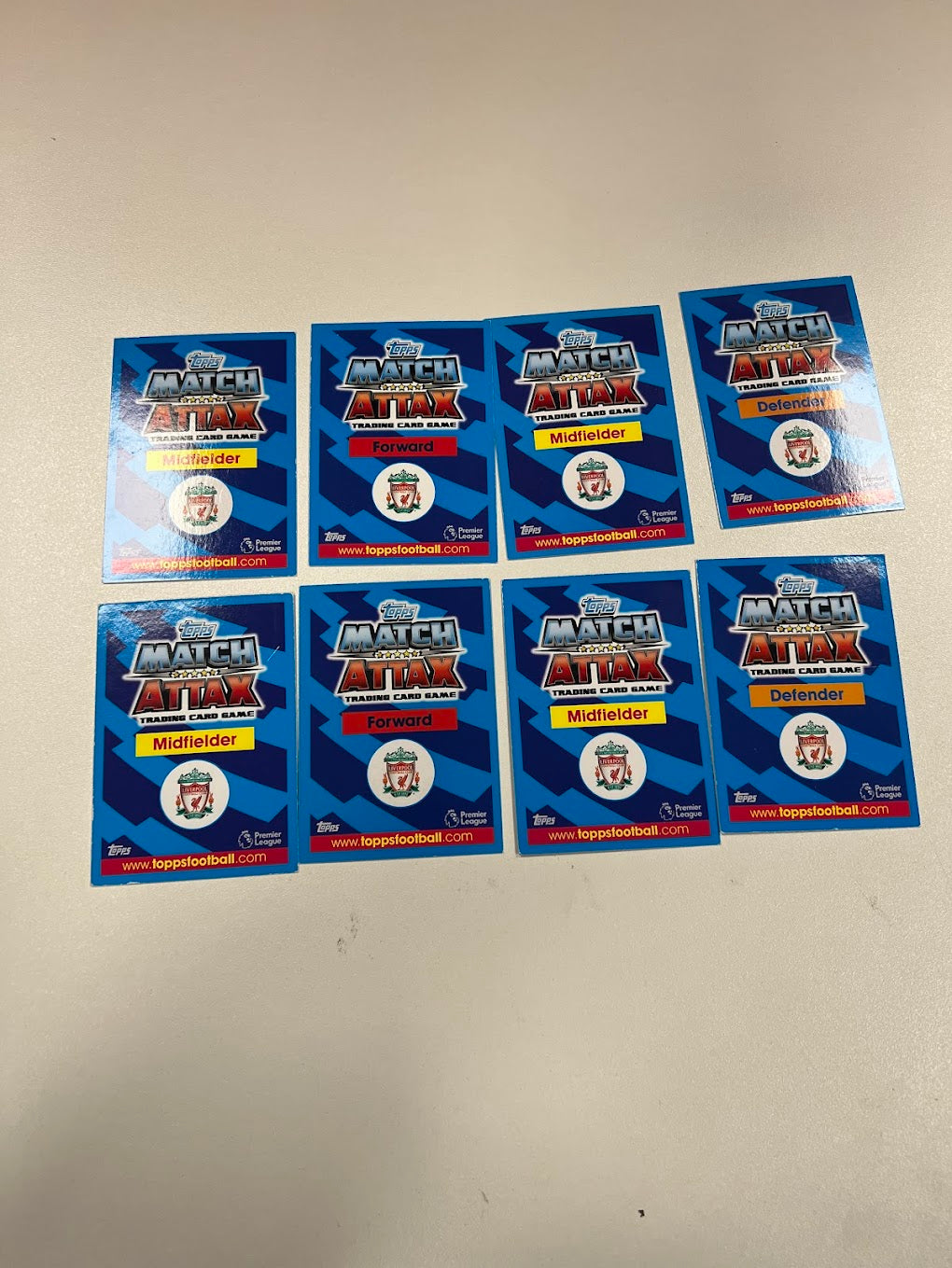 8x Liverpool - Topps Match Attax Football Cards