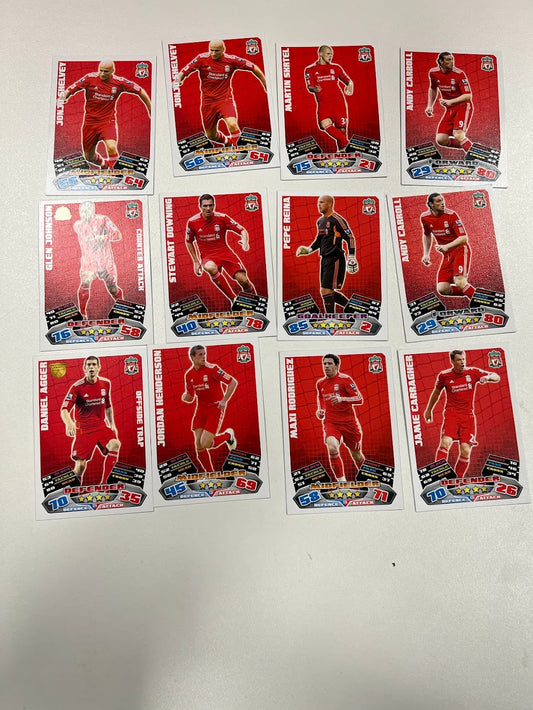 12x Liverpool - Topps Match Attax Football Cards