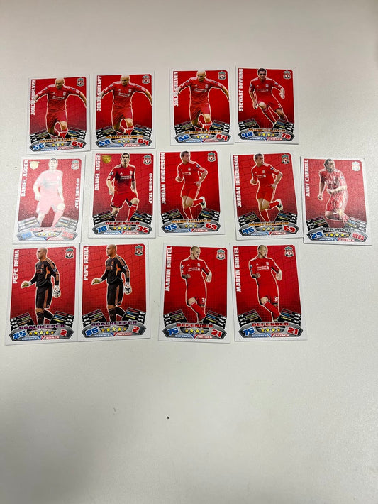 13x Liverpool - Topps Match Attax Football Cards