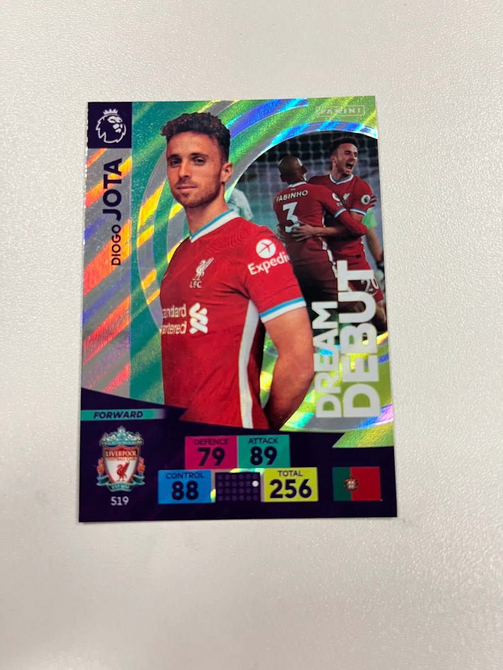 Diogo Jota - Foil / Shiny - Adrenalyn 2020/21 Football Card - Liverpool