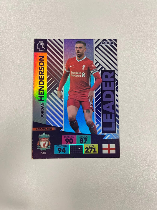 Jordan Henderson - Foil / Shiny - Adrenalyn 2020/21 Football Card - Liverpool