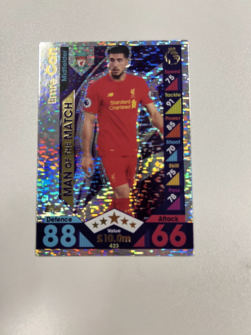 Emre Can - Foil / Shiny - Match Attax Football Card - Liverpool