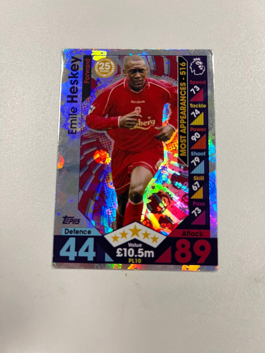 Emile Heskey - Foil / Shiny - Match Attax 25 Years Football Card - Liverpool