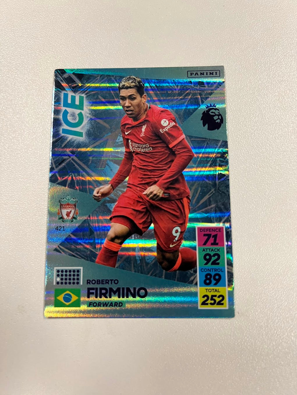 Roberto Firmino - Foil / Shiny - Adrenalyn 2021/22 ICE Football Card - Liverpool