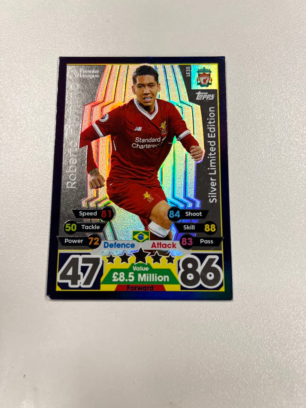 Roberto Firmino - Foil / Shiny - Match Attax Football Card - Liverpool