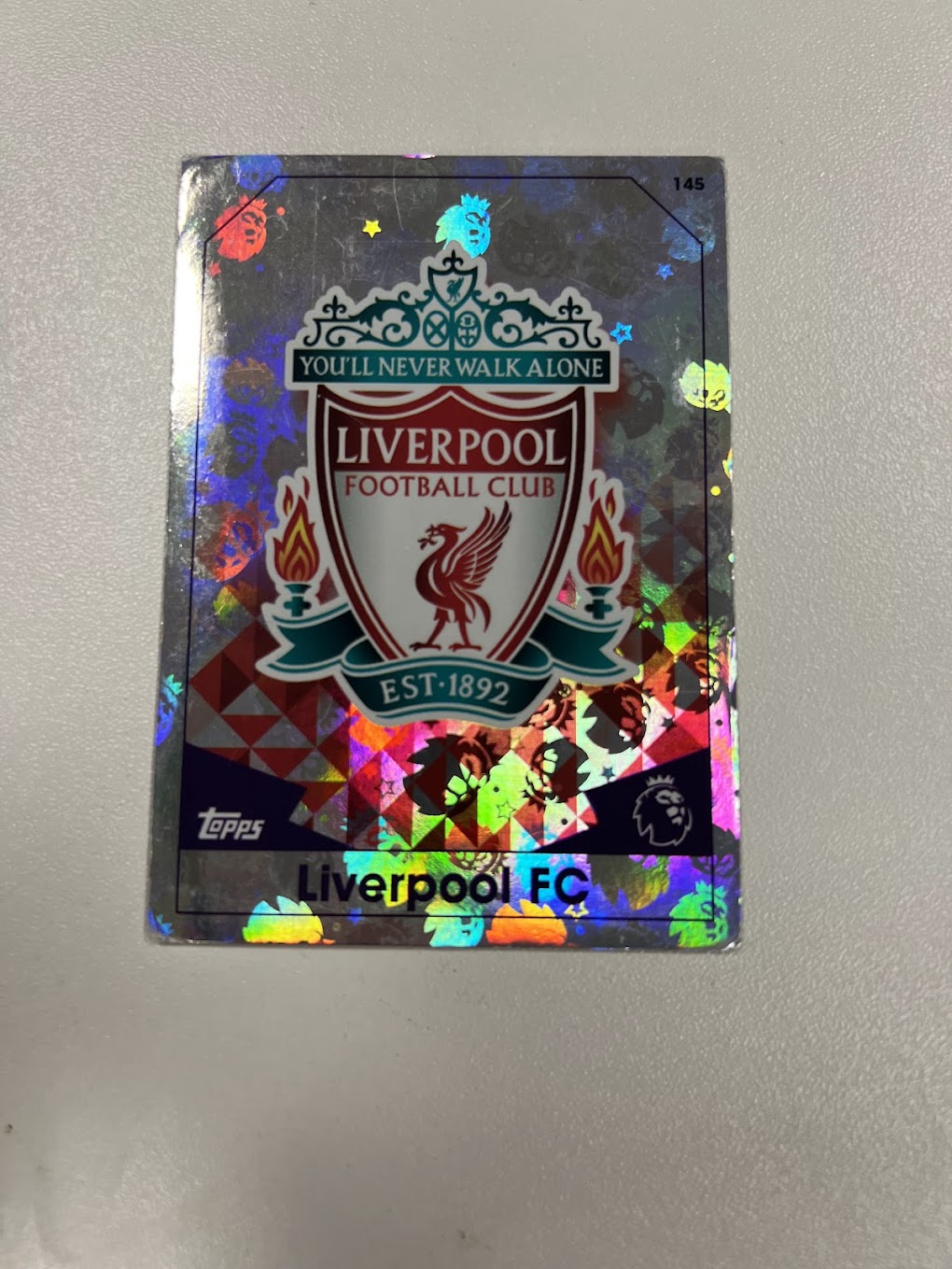 Liverpool Badge - Foil / Shiny - Topps Football Card - Liverpool