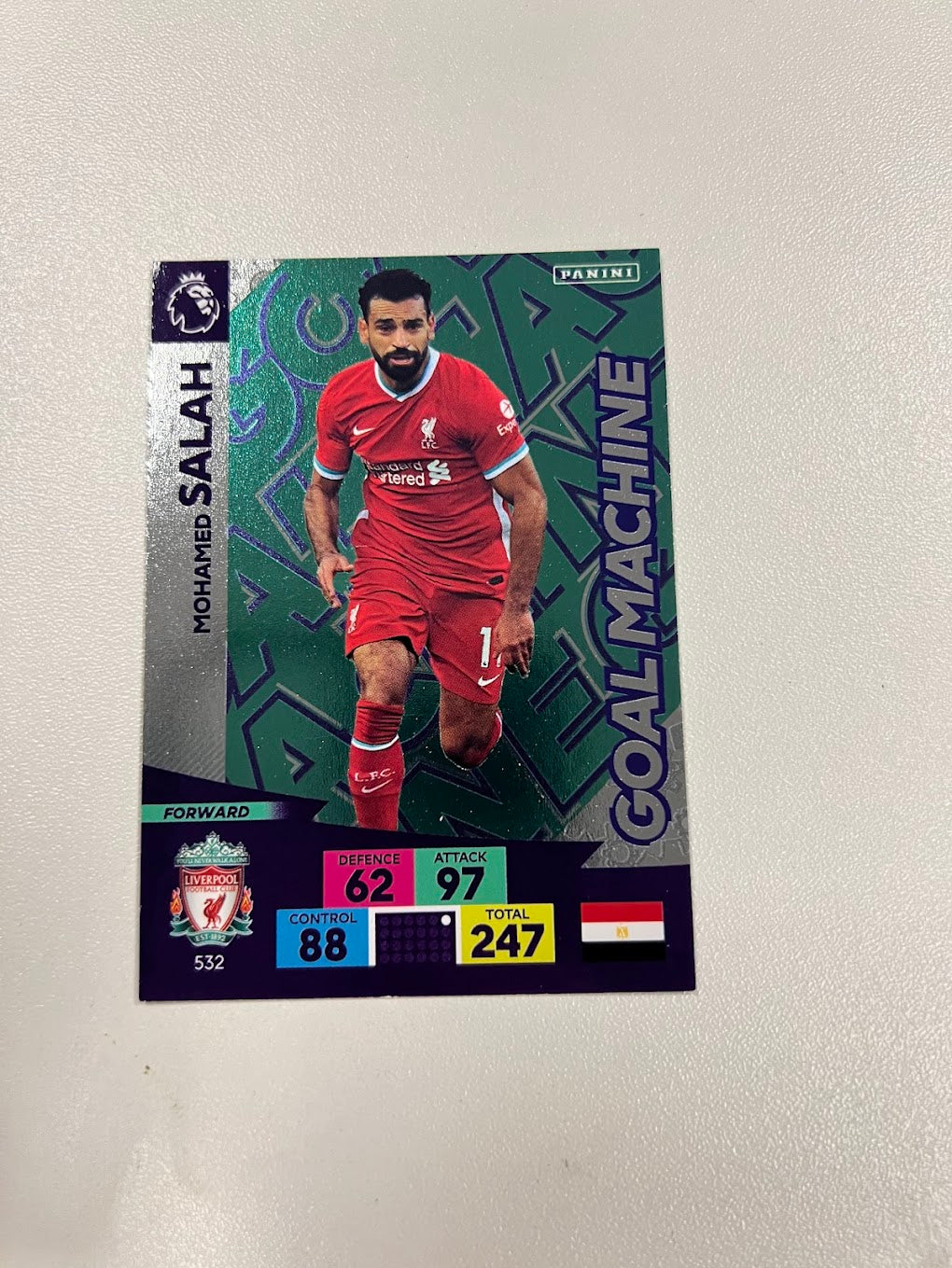 Mohamed Salah - Foil / Shiny - Adrenalyn 2020/21 Football Card - Liverpool