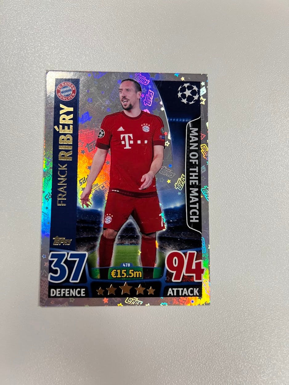 Franck Ribery Bayern Munich Foil/Shiny - Topps Match Attax - Football Cards