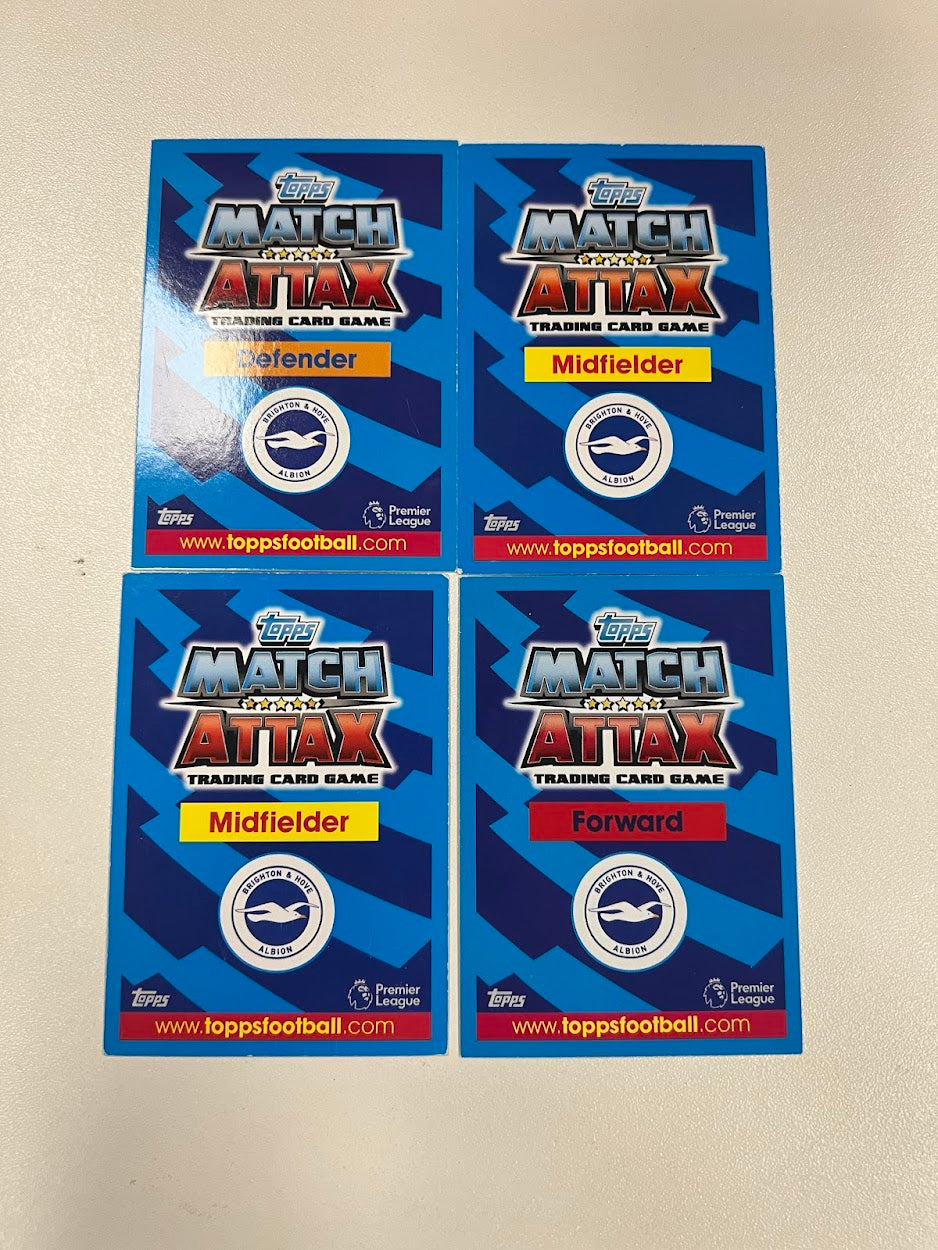 4x Brighton & Hove Albion - Topps Match Attax Football Cards