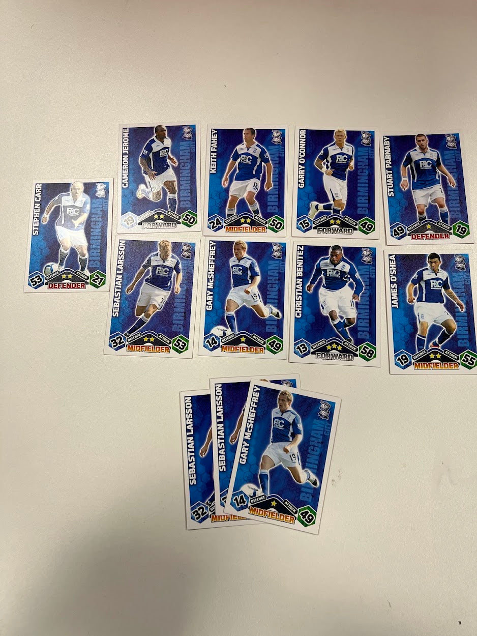 12x Birmingham City - Topps Match Attax Football Cards