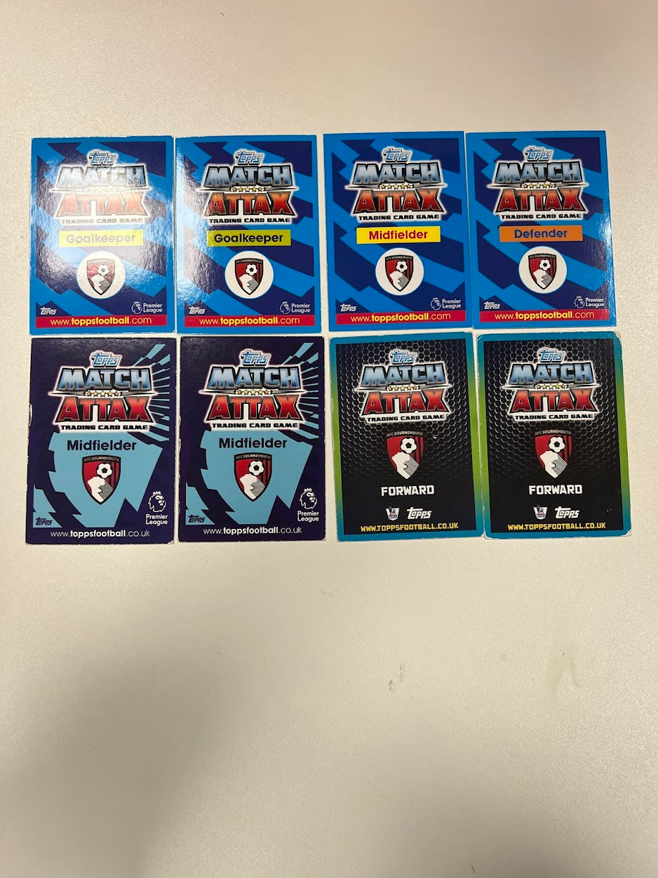 8x Bournemouth - Topps Match Attax Football Cards