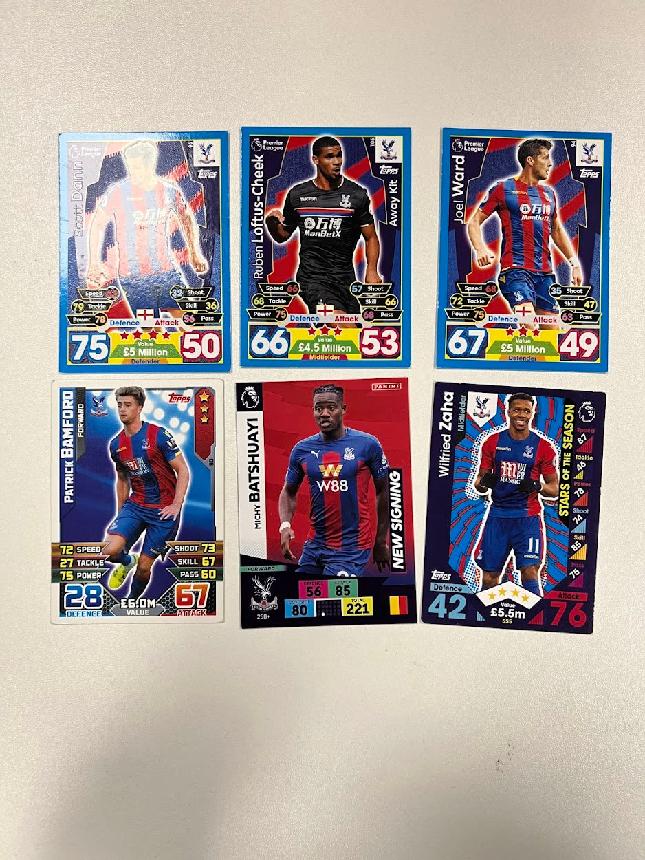 6x Crystal Palace - Topps Match Attax & Panini Adrenalyn 2020/21 Football Cards