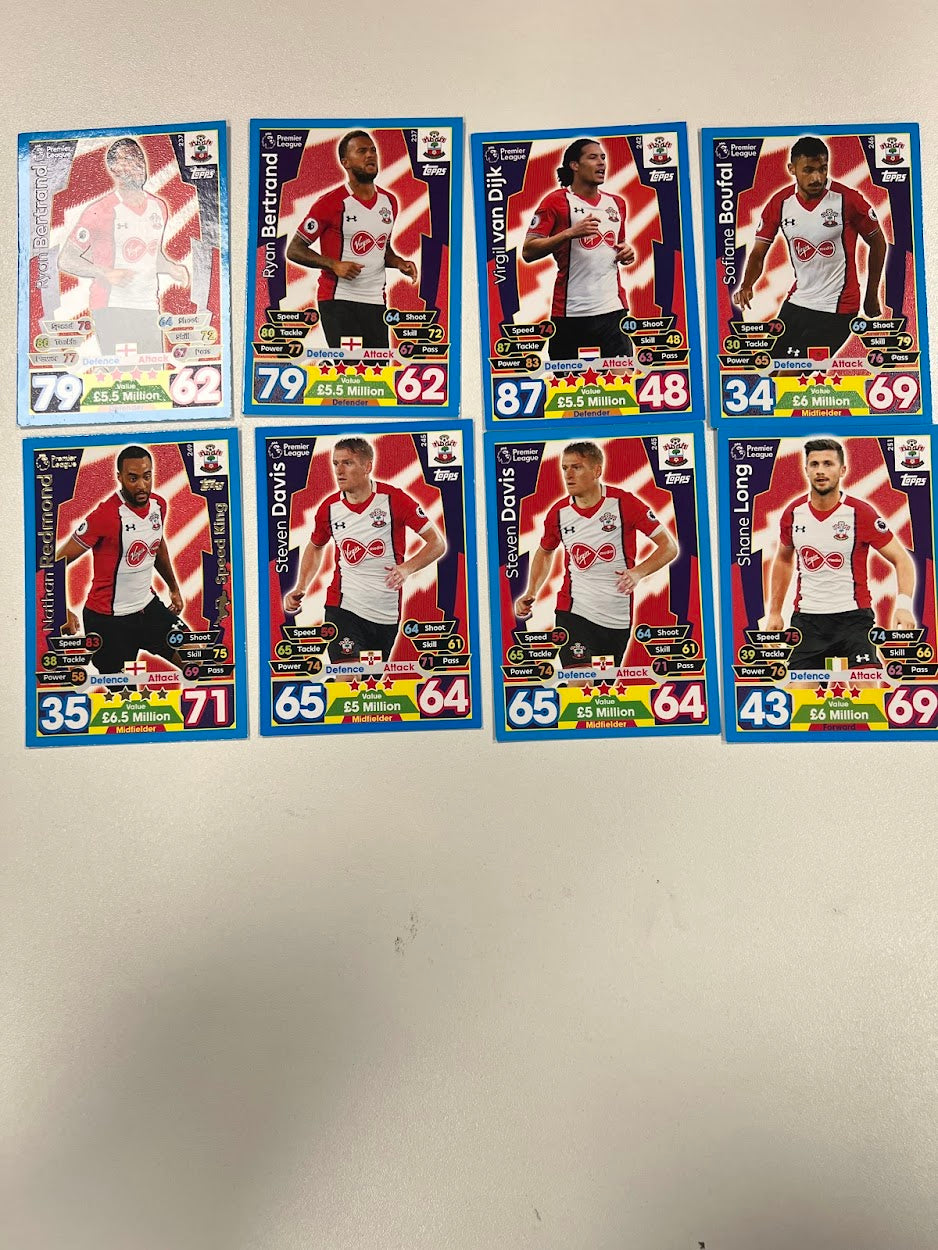 8x Southampton - Topps Match Attax Football Cards