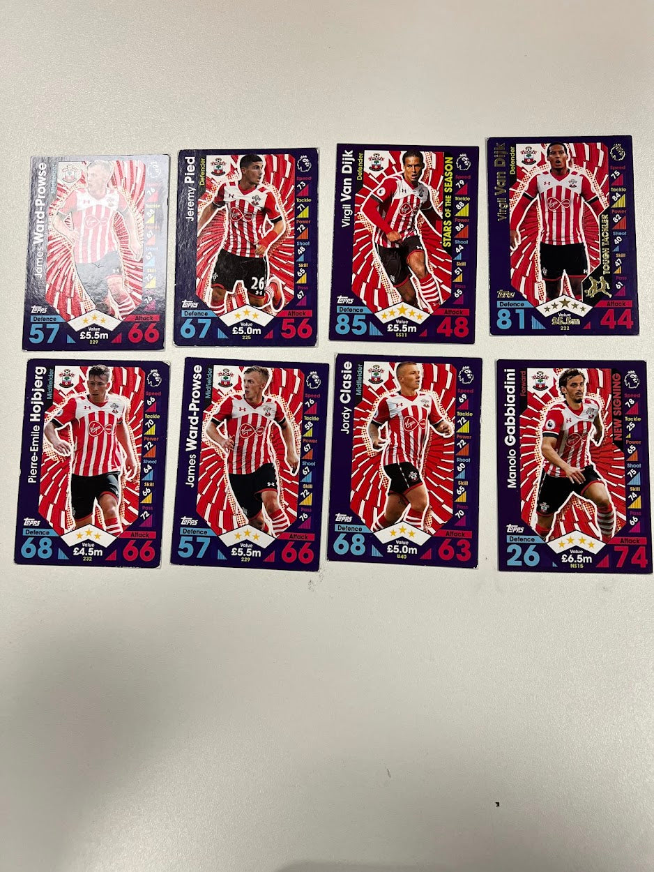 8x Southampton - Topps Match Attax Football Cards