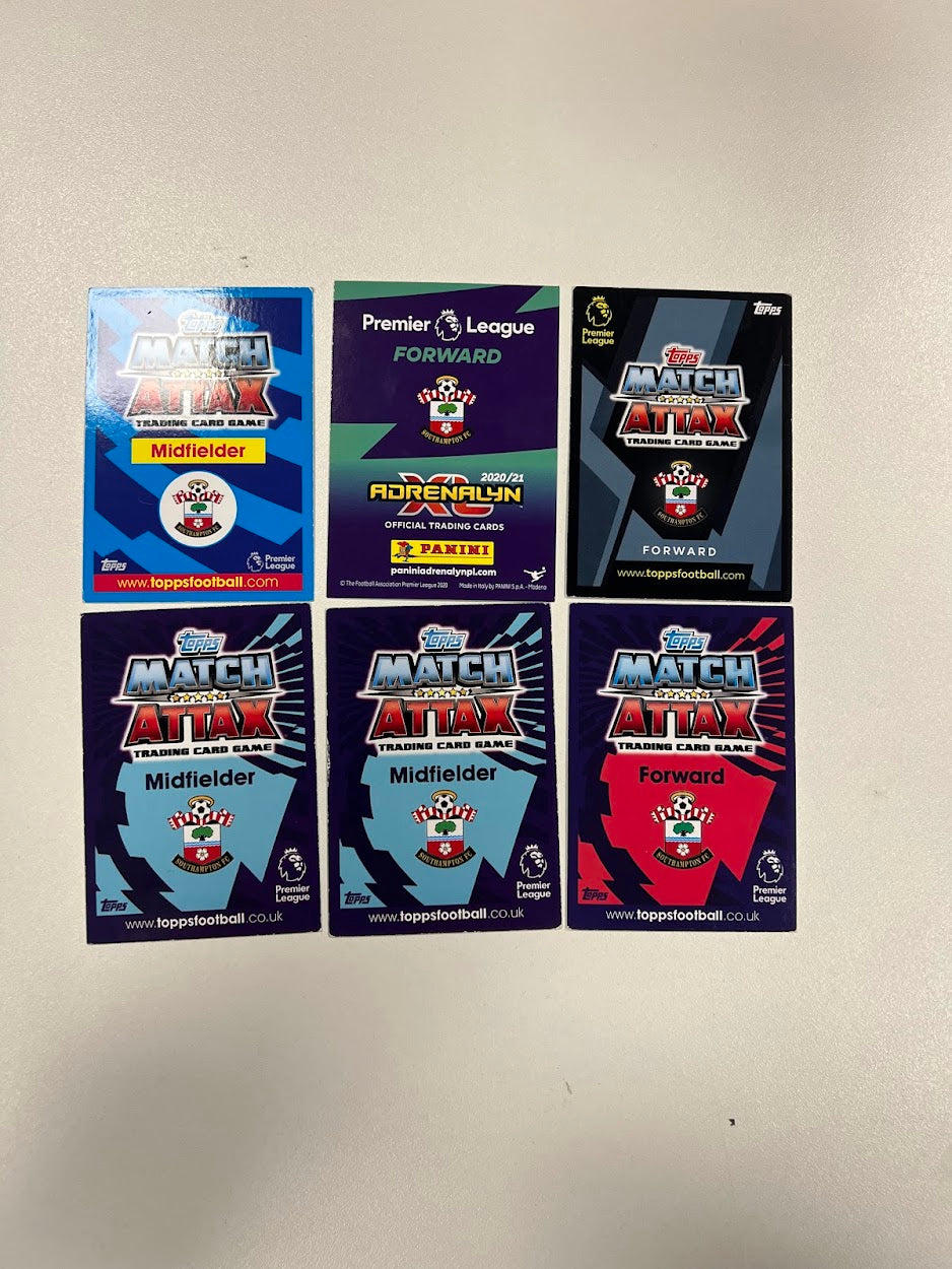 6x Southampton - Foil / Shiny Topps Match Attax and Panini Adrenalyn 2020/21 Football Cards