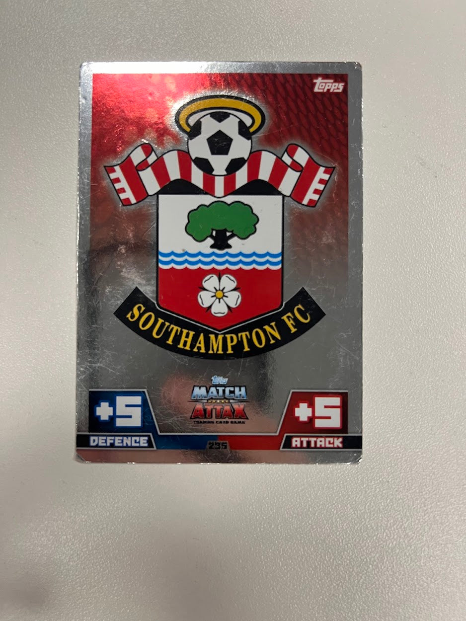 Southampton Badge - Foil / Shiny Topps Match Attax Football Cards