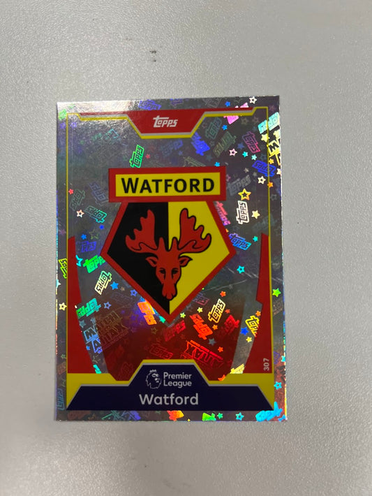 Watford Badge Foil/Shiny Topps Match Attax Football Card