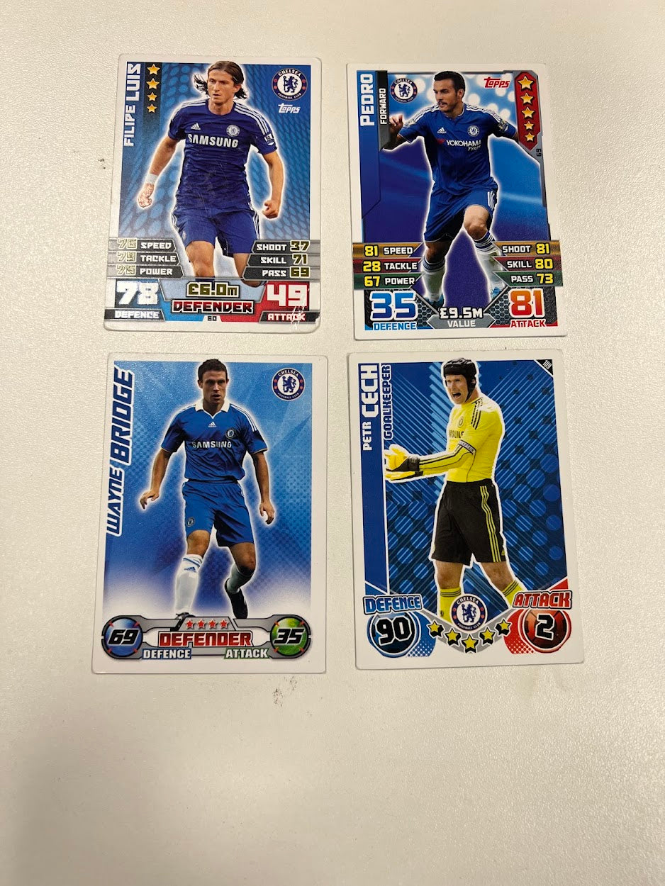 4x Chelsea Topps Match Attax Football Cards