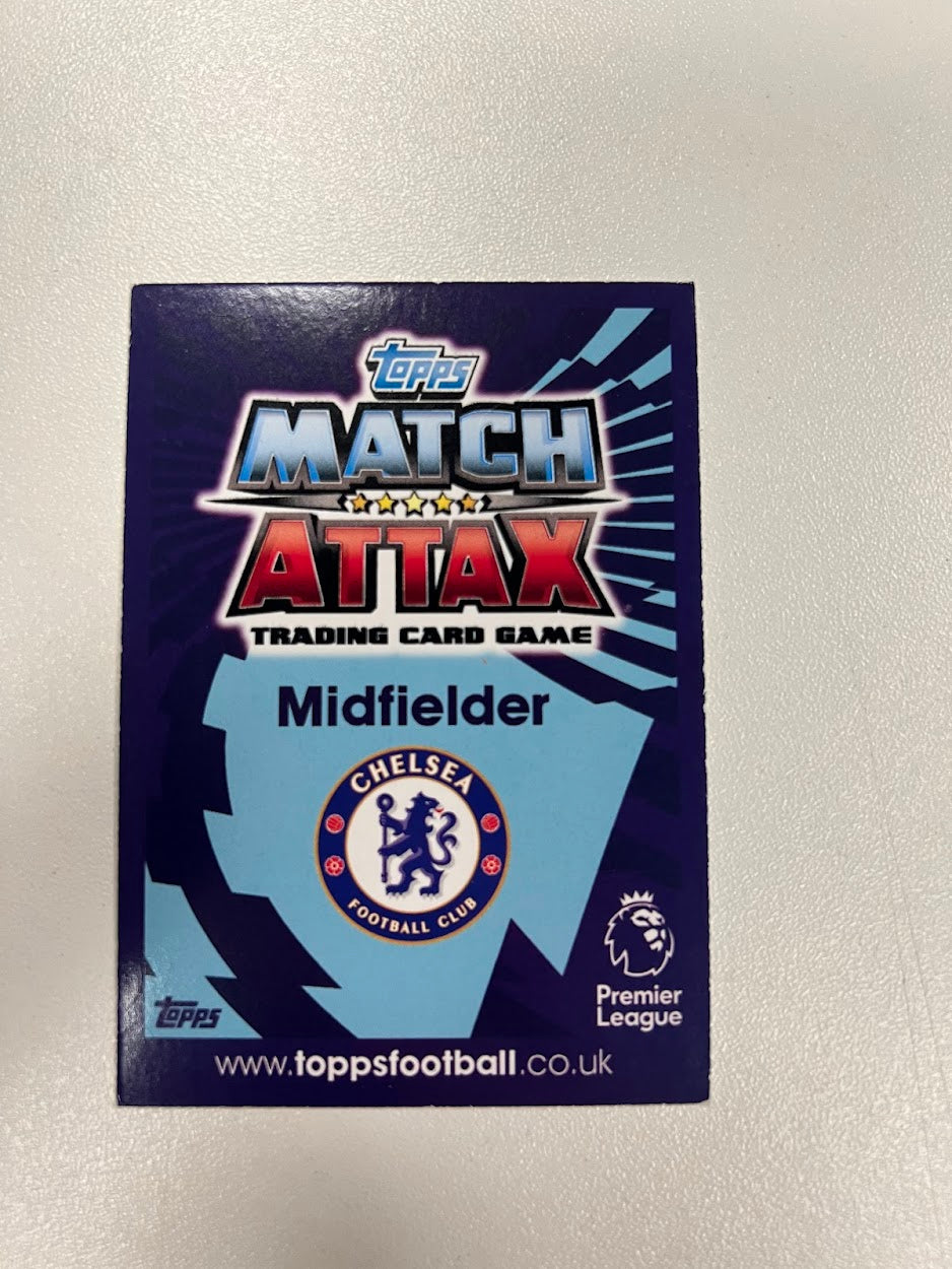 Eden Hazard - Foil/Shiny - Chelsea Topps Match Attax Football Card