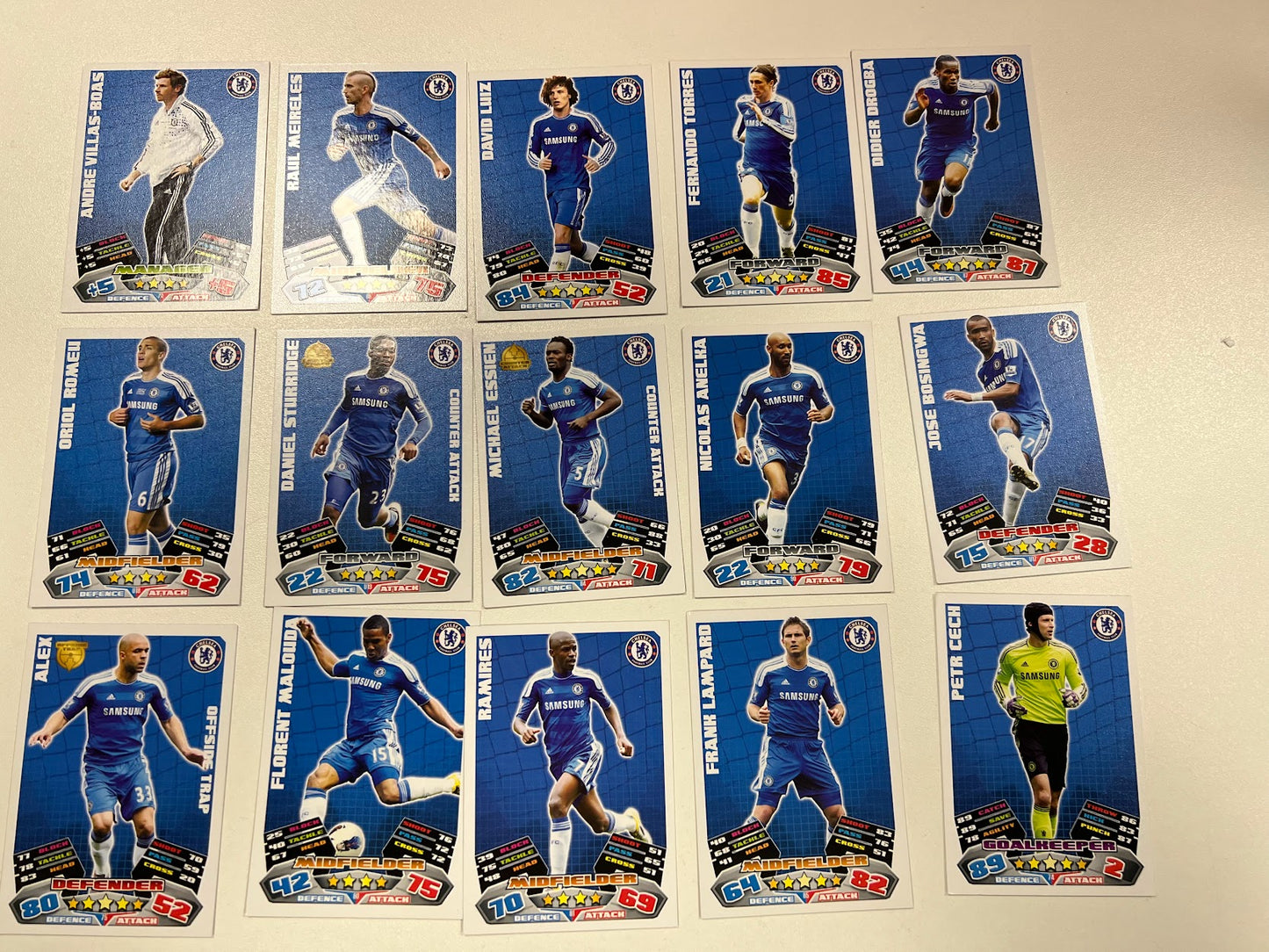 15x Chelsea Topps Match Attax Football Card