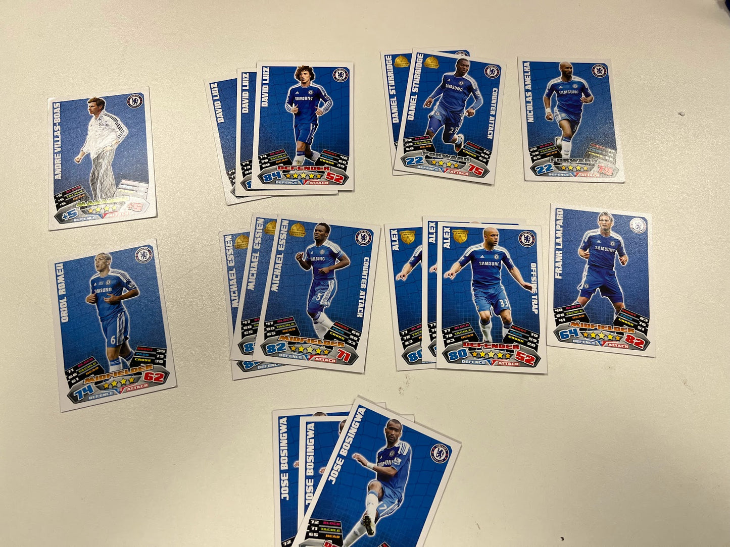 18x Chelsea Topps Match Attax Football Cards