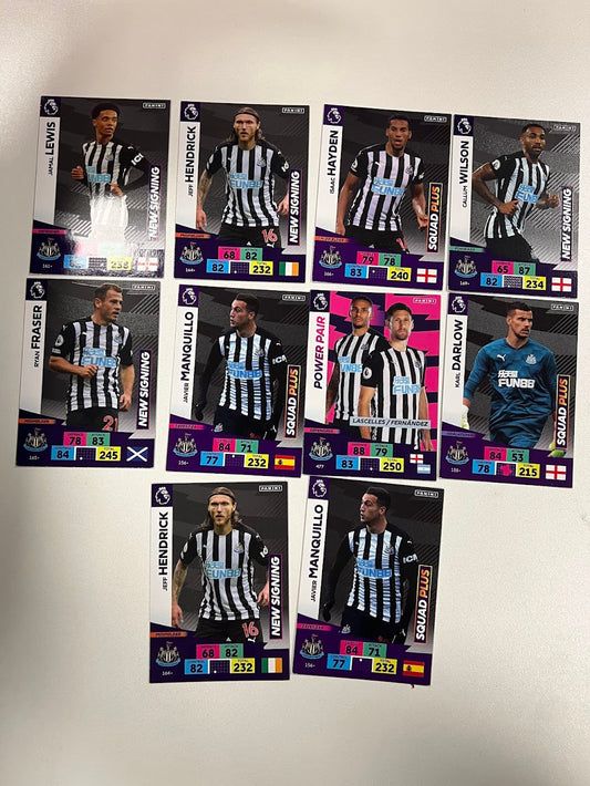 10x Newcastle United - Panini Adrenalyn 2020/21 Football Cards