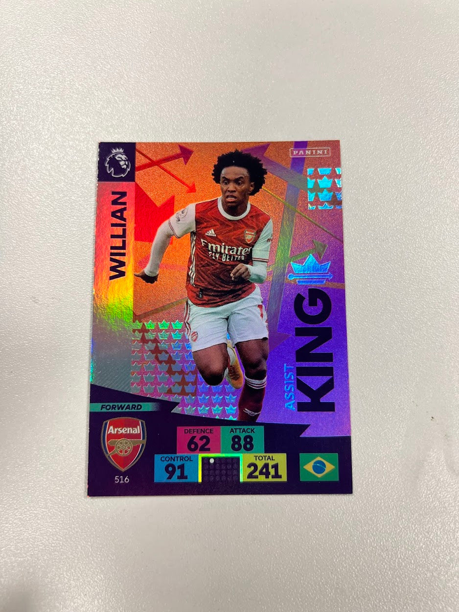 Willian Arsenal Foil/Shiny Panini Adrenalyn 2020/21 Football Card