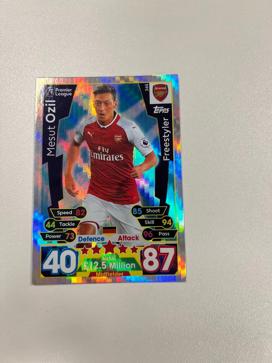 Mesut Ozil Arsenal Foil/Shiny Topps Match Attax Football Card