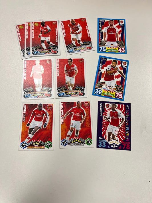 11x Arsenal Topps Match Attax Football Cards