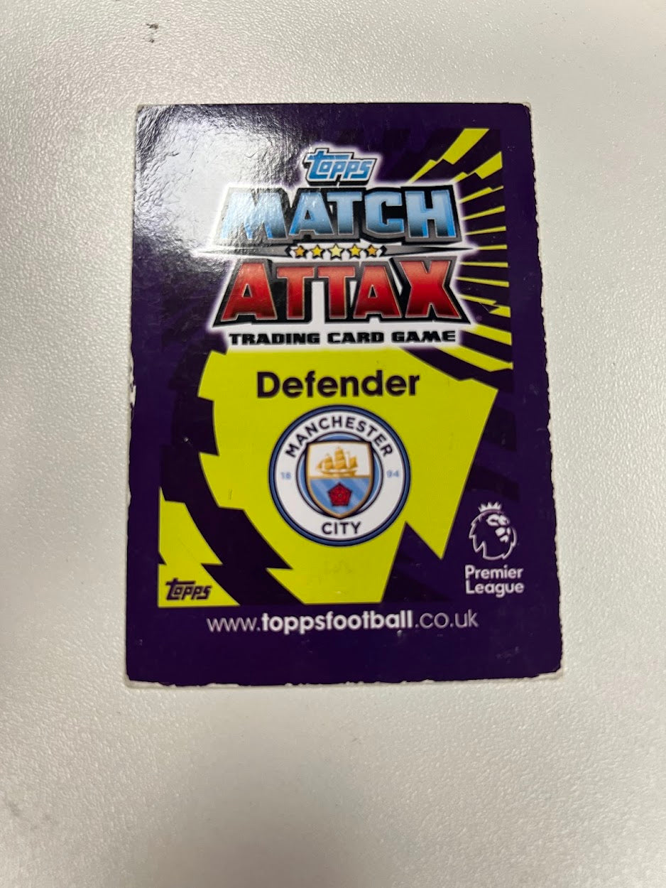 John Stones Manchester City Foil/Shiny Topps Match Attax Football Card