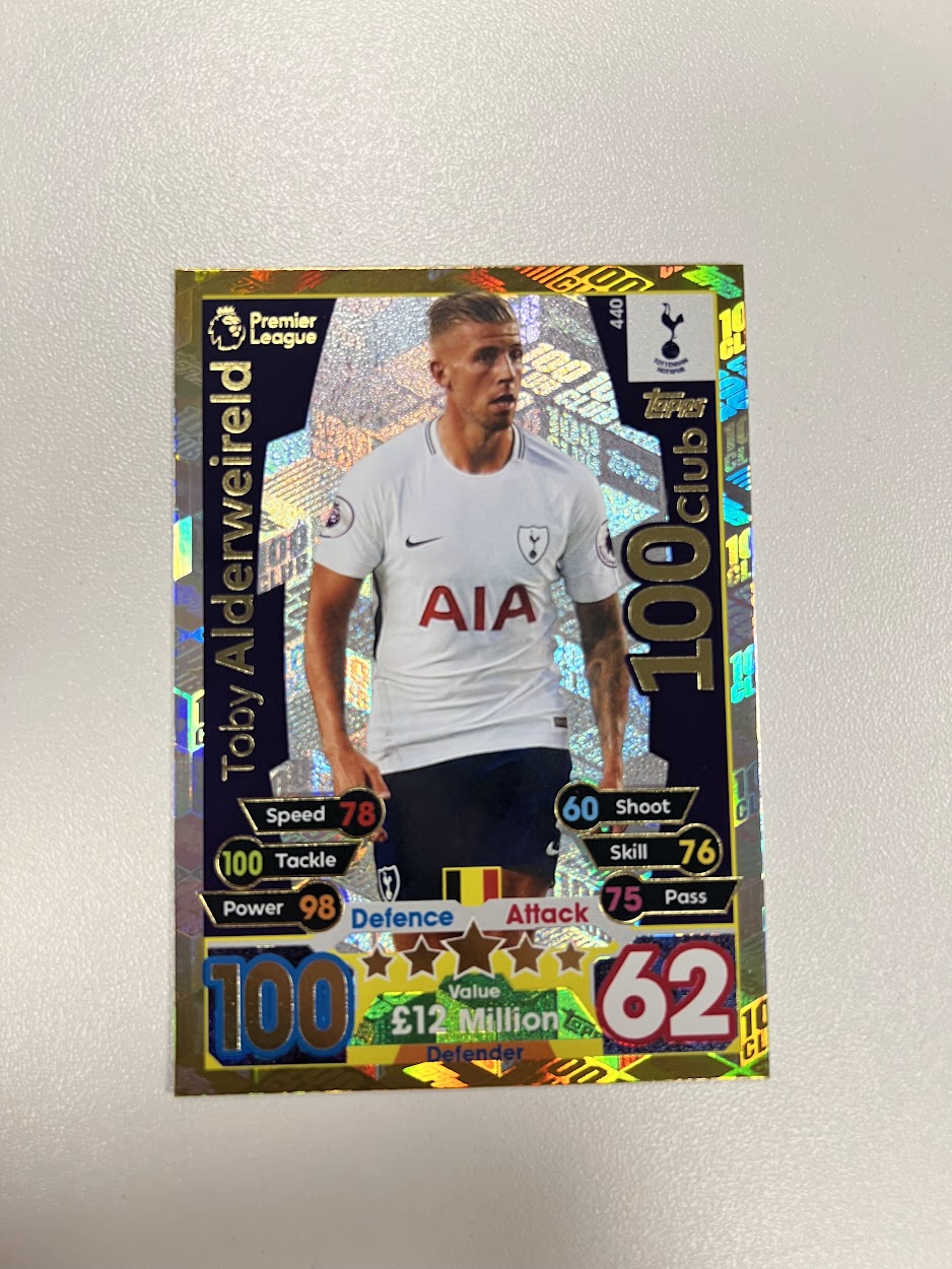 Toby Adlerweireld Tottenham Hotspur Foil/Shiny - Topps Match Attax Football Cards