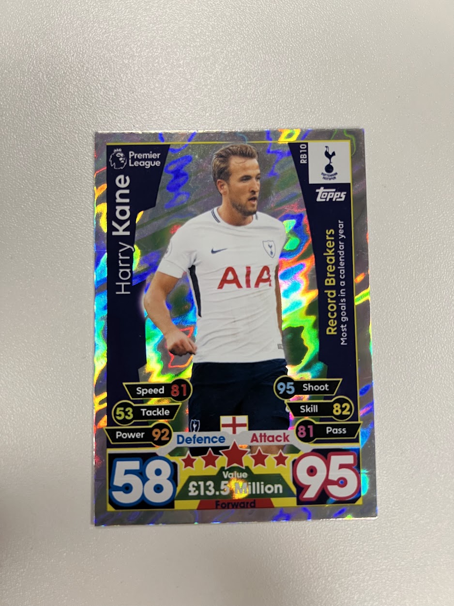 Harry Kane Tottenham Hotspur Foil/Shiny - Topps Match Attax Football Cards