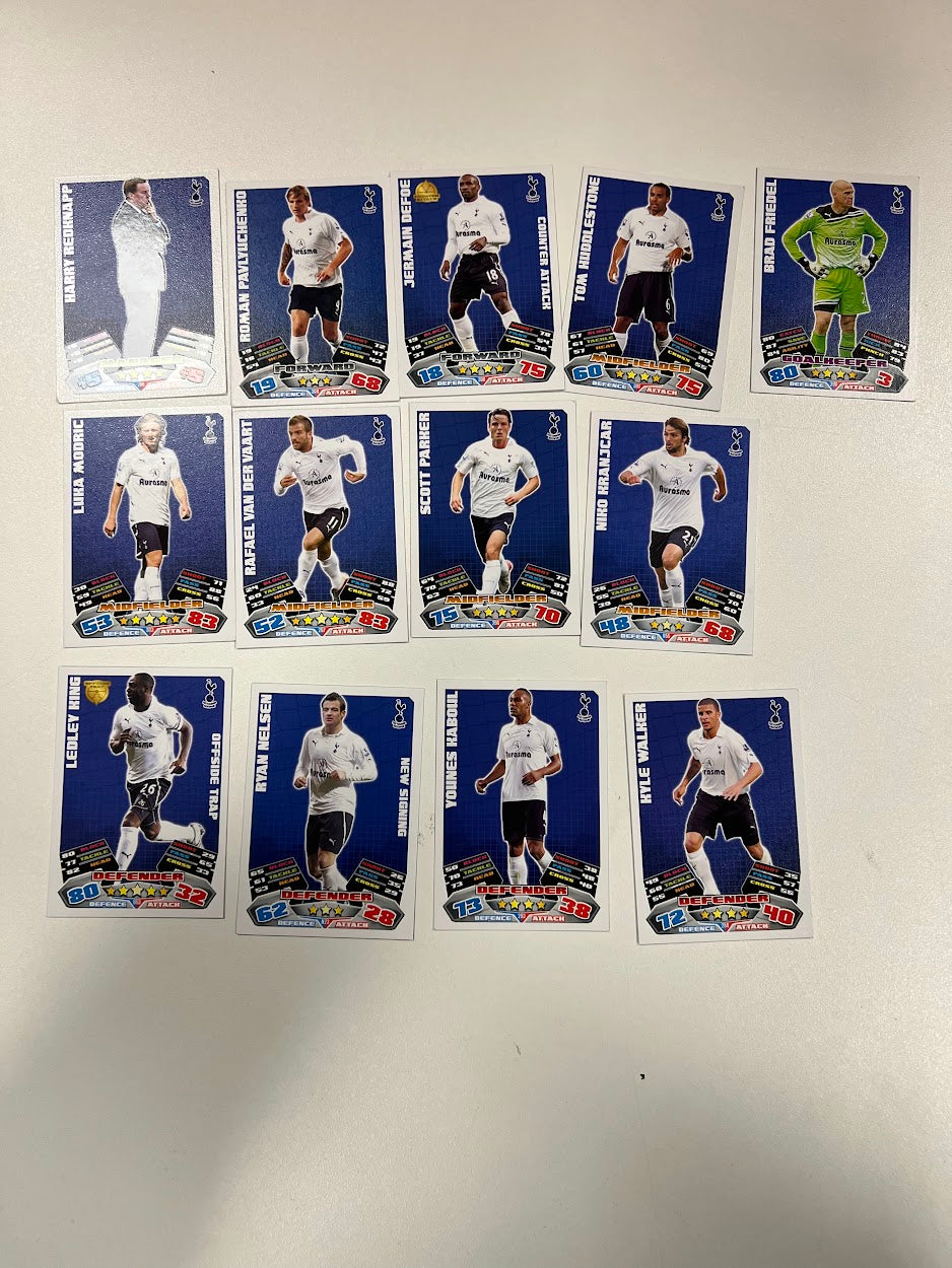 13x Tottenham Hotspur - Topps Match Attax Football Cards