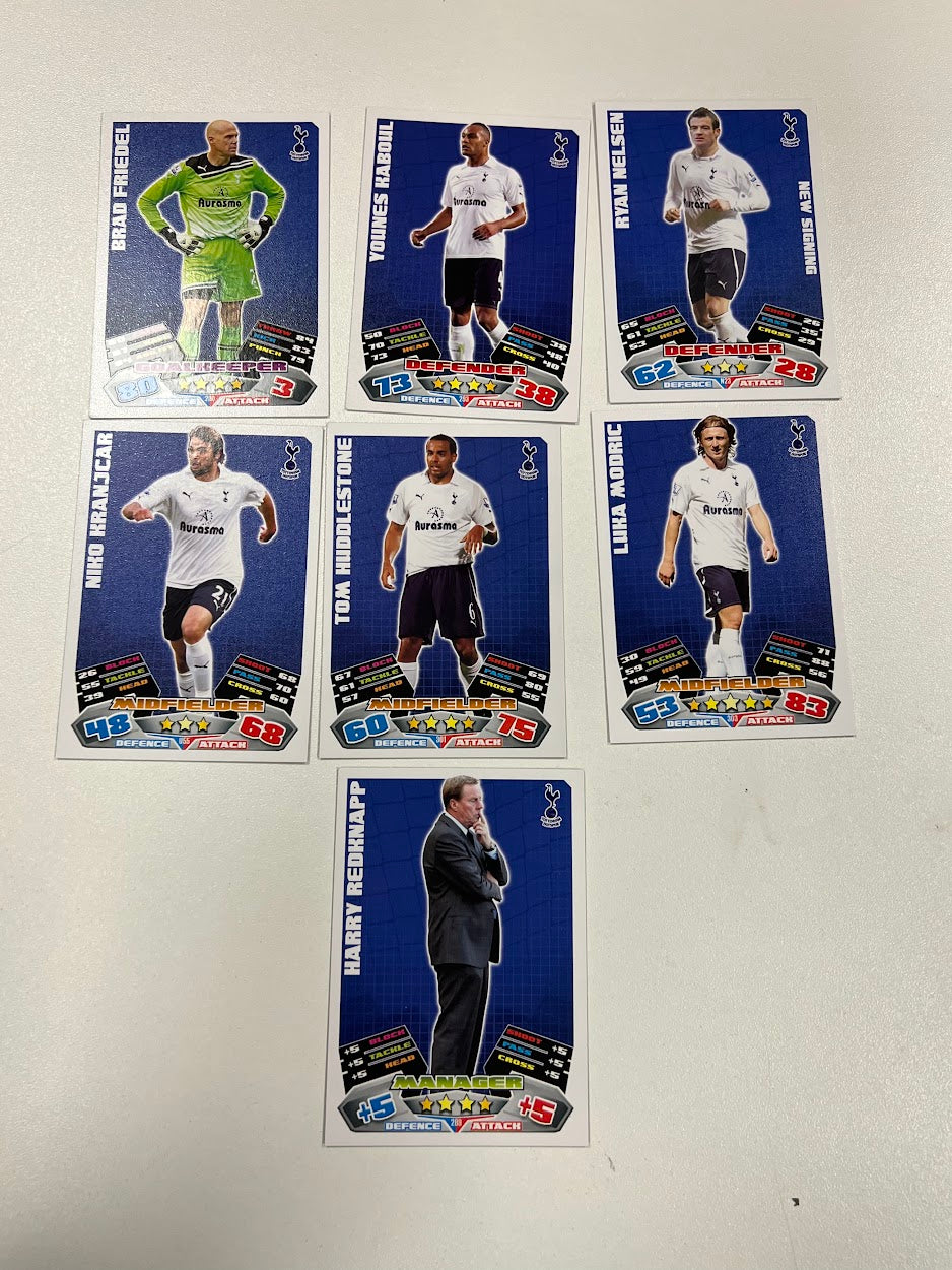 7x Tottenham Hotspur - Topps Match Attax Football Cards