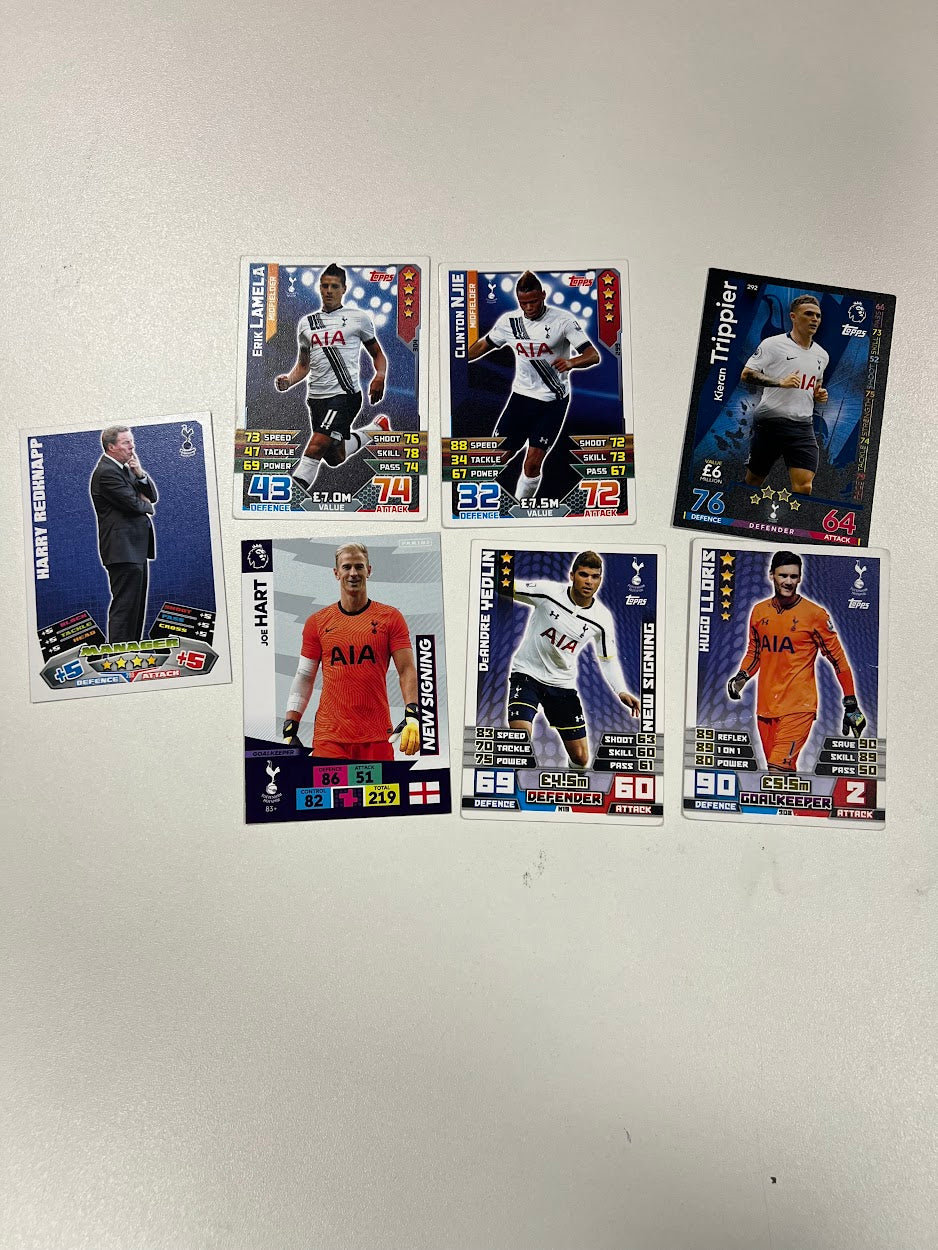 7x Tottenham Hotspur - Topps Match Attax & Panini Adrenalyn 2020/21 Football Cards